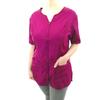 CHARLENE Haley Short Sleeves Jacket | High Fashion Hair Stylist Nylon Uniform | Water-Repellant Breathable Nylon | Machine Wash | Zipper Closure (Magenta, XS) view 1