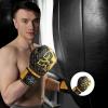 Spall Pro US MMA, Kickboxing, Muay Thai Boxing Leather Gloves for Men & Women (Gold/Black, 14 Oz) view 3