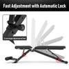 leikefitness Adjustable Weight Bench Foldable Workout Exercise Bench with Automatic Lock for Upright Incline Decline and Flat Full Body Exercise (GM58101(BLACK)) view 4