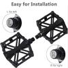 Sethruki Non-Slip Bicycle Pedals, Mountain Bike Flat Aluminum Alloy Pedals, MTB 9/16 inch Suitable, Light Weight Super Sealed Bearings, Suitable for Road Mountain Bikes view 3