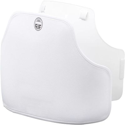LEONARK FIE Certificate Fencing Sport Chest Guards - Adjustable Double Layer Soft Breast Protectors for Football Rugby Volleyball Baseball etc - Plastron for Foil Epee Saber Fencers (Male FIE, XL)
