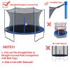 Cliselda Trampoline Net Replacement 13 ft 6 Poles, Safety Enclosure Net for 13 Foot Round Frame Trampolines, Breathable and Weather-Resistant, Adjustable Straps(Net Only,Poles not Includ) view 3