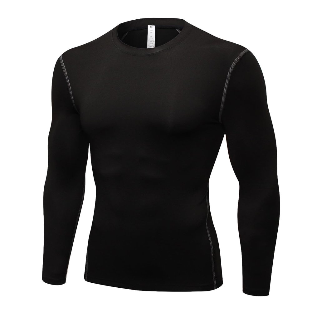 Men's Compression Long Sleeve Shirts, Cool Dry Sport Workout Underwear Shirt Athletic Baselayer Running Gym Tops