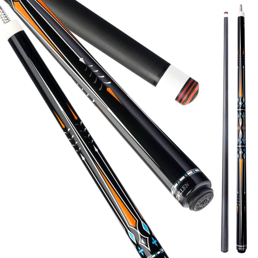 KONLLEN 3 Cushion Carom Cue  Carbon Fiber Carom Cue Stick, 142cm, 12mm 3C-Plus Tip, Radial Pin Joint, Adjustable Weight