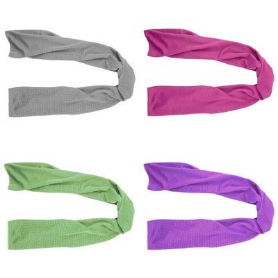 SMALLElectric 4 Packs 40"x 12" Microfiber Cooling Towel, Temperature Regulating, Multicolor, 4 Count, Sports/Workout