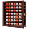 Zmiky 49 Golf Ball Display Case Cabinet Wall,Golf Ball Display Rack ,Golf Gift for Golf Enthusiast Collectibles with UV Protection Acrylic Door(Mahogany) view 1