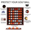 Zmiky 49 Golf Ball Display Case Cabinet Wall,Golf Ball Display Rack ,Golf Gift for Golf Enthusiast Collectibles with UV Protection Acrylic Door(Mahogany) view 2
