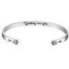 Enni of York I fucking love you.for Women Birthday Gifts for Her Silver Cuff Bangle American flag Bracelet view 1