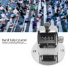 Hand Tally Counter, Metal Base Knob with Buttons 4-Digit Manual Counting Tool for Workshop Inventory view 2