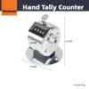 Hand Tally Counter, Metal Base Knob with Buttons 4-Digit Manual Counting Tool for Workshop Inventory view 4