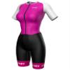 Sparx Aero Triathlon Suit Women Short Sleeve Tri Suit Women Running Swimming Cycling Skinsuit (Pink, XL) view 1