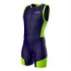 Sparx Men`s Triathlon Suit Trisuit Race Skinsuit Cycling Speed Suit Italian Fabric Swimskin (Navy Green, Small) view 1