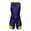 Sparx Men`s Triathlon Suit Trisuit Race Skinsuit Cycling Speed Suit Italian Fabric Swimskin (Navy Green, Small) view 2