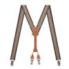 Action Ward Women's Suspenders - 1" Width - Y Back 4 Clip Skinny Ladies Suspenders (Striped Black 1) view 1