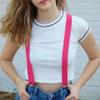 Action Ward Women's Suspenders - 1" Width - Y Back 4 Clip Skinny Ladies Suspenders (Hot Pink) view 4
