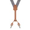 Action Ward Women's Suspenders - 1" Width - Y Back 4 Clip Skinny Ladies Suspenders (Dark Grey) view 2