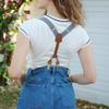 Action Ward Women's Suspenders - 1" Width - Y Back 4 Clip Skinny Ladies Suspenders (Dark Grey) view 4