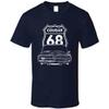 1968 Mercury Cougar Front Grill View with Model Year Sign T Shirt L Navy view 1