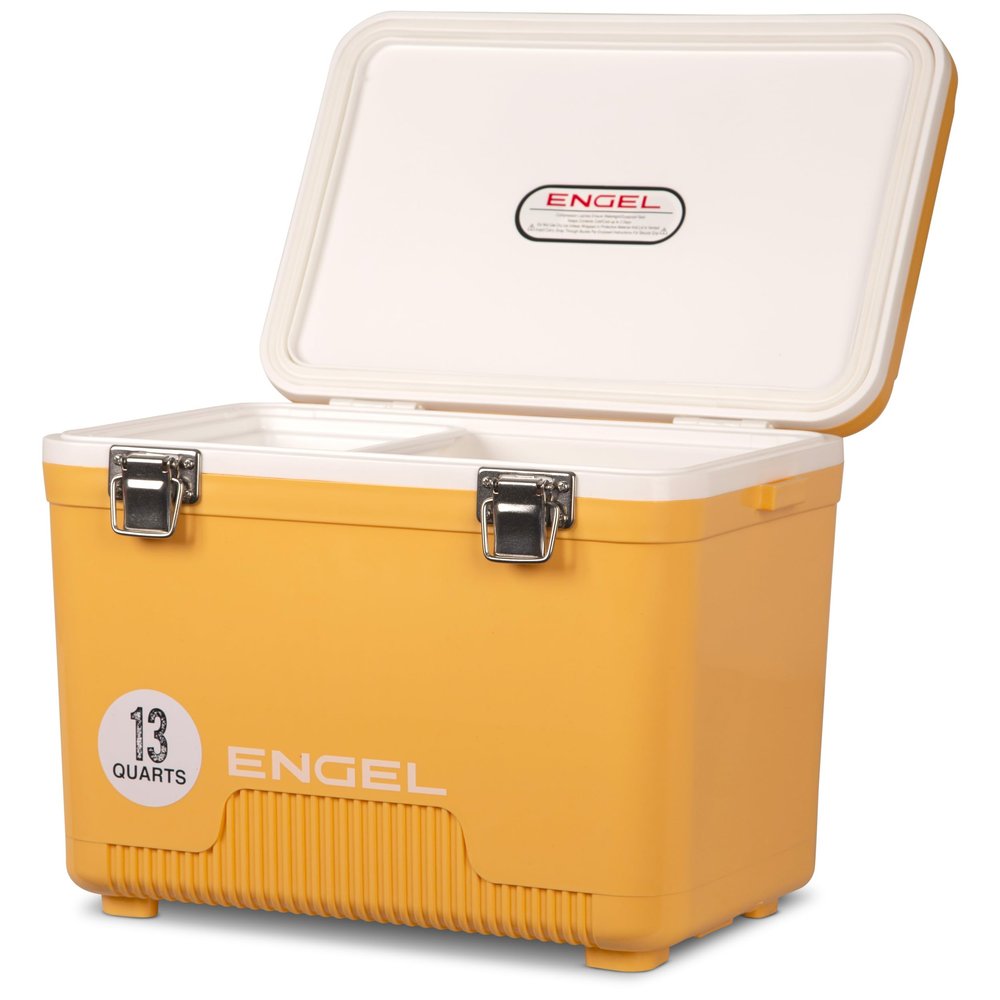 Engel UC13 13qt Leak-Proof, Air Tight, Drybox Cooler and Small Hard Shell Lunchbox for Men and Women in Iced Mango