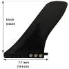 saruSURF 9" Longboard Paddleboard US Box Center Hard fin for Race Cruise Touring Fishing Surf SUP (Black Reverse (no Screw inc.)) view 2