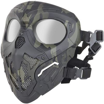 Tactical Air Gun Mask, Skull Full Face Mask With Goggles, Suitable For CS Game Paintball