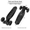 Allek Kick Scooter B03, Lean 'N Glide 3-Wheeled Push Scooter with Extra Wide PU Light-Up Wheels, Any Height Adjustable Handlebar and Strong Thick Deck for Children from 3-12yrs (Black) view 3