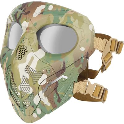 Tactical Air Gun Mask, Skull Full Face Mask With Goggles, Suitable For CS Game Paintball