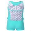 Hansber Kids Girls 2 Piece Tankini Swimsuit Sleeveless Tank Shirts with Boyshorts Fashion Bathing Suit Swimwear Sets Mint 6 view 2