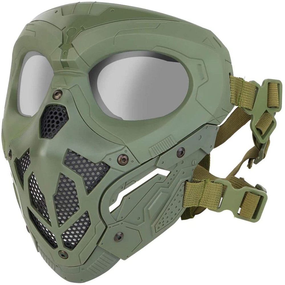 Tactical Air Gun Mask, Skull Full Face Mask With Goggles, Suitable For CS Game Paintball