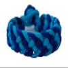 Homemade Paracord Bracelet(s) (Mated Snake Knots - B,W, 5.5) view 1