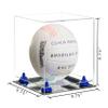 Better Display Cases Acrylic Volleyball Display Case with Clear Case, Navy Blue Risers and Mirror Base (B02/A027) view 2