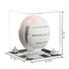 Better Display Cases Acrylic Volleyball Display Case with Clear Case, White Risers and Mirror Base (B02/A027) view 2