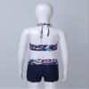 Hansber Kids Girls 2 Piece Halter Swimsuit Crop Tank Tops with Booty Shorts Sets Floral Printed Bathing Suit Beachwear Colorful 14 view 4