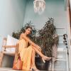Women's Sexy Spaghetti Strap Sleeveless Ruched Ruffle Hem Bandage Oversized Beach Loose Long Maxi Swing Dress Gold 3X view 2