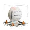 Better Display Cases Acrylic Volleyball Display Case with Clear Case, Orange Risers and Mirror Base (B02/A027) view 2
