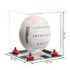 Better Display Cases Acrylic Volleyball Display Case with Clear Case, Red Risers and Mirror Base (B02/A027) view 2
