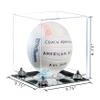 Better Display Cases Acrylic Volleyball Display Case with Clear Case, Silver Risers and Mirror Base (B02/A027) view 2