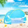 Beach Tent Toddlers Pool Tents Pop Up Portable Toys Sun shelter UV Protection Shade for Infant with Carry Bag (Blue) view 2