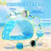 Beach Tent Toddlers Pool Tents Pop Up Portable Toys Sun shelter UV Protection Shade for Infant with Carry Bag (Blue) view 3