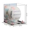 Better Display Cases Acrylic Volleyball Display Case with Mirror Case, Pink Risers and Mirror Base (B02/A027) view 2