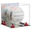 Better Display Cases Acrylic Volleyball Display Case with Mirror Case, Red Risers and Mirror Base (B02/A027) view 1