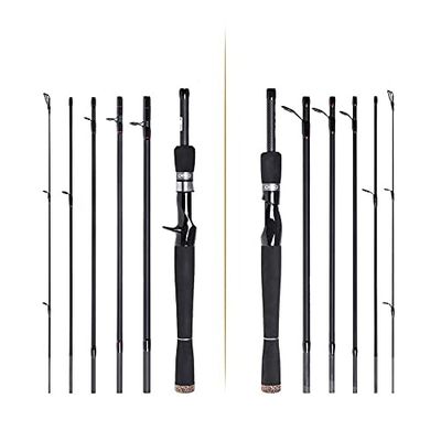 2.7M2.4M 2.1M Lure Fishing Rod, Ultra-Lightweight 6-Section Fishing Rod Carbon Rod, Bait Fishing Rod, bass Fishing, Trout Fishing Tackle Pesca ZYHYD (Color : Spinning Rod, Size : 2.7m)
