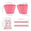 EIRONA Kids Bike Handlebar Basket  Bicycle & Scooter Storage Basket with DIY Decals, Pink view 2
