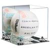 Better Display Cases Acrylic Volleyball Display Case with Mirror Case, Silver Risers and Mirror Base (B02/A027) view 1