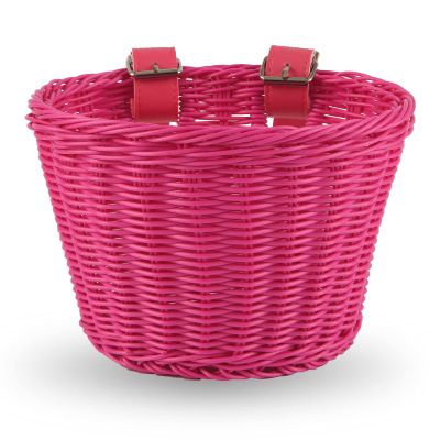 EIRONA Kids Bike Handlebar Basket  Storage Basket for Bicycle, Balance Bike, Scooter & Tricycle, Rose