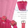 EIRONA Kids Bike Handlebar Basket  Storage Basket for Bicycle, Balance Bike, Scooter & Tricycle, Rose view 3