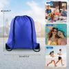 KUUQA 40Pcs Blue Drawstring Backpack Bags Sack Drawstring Bags Bulk String Backpack Storage Bags for Sport Gym Traveling view 4