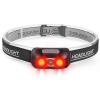 Geekhigh 500 Lumen Rechargeable Headlamp, 5 Modes with Red Light Head Lamp, IP54 Water-Resistant Adjustable Strap Head Light for Adult Running, Camping, Cycling view 1