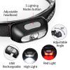 Geekhigh 500 Lumen Rechargeable Headlamp, 5 Modes with Red Light Head Lamp, IP54 Water-Resistant Adjustable Strap Head Light for Adult Running, Camping, Cycling view 3