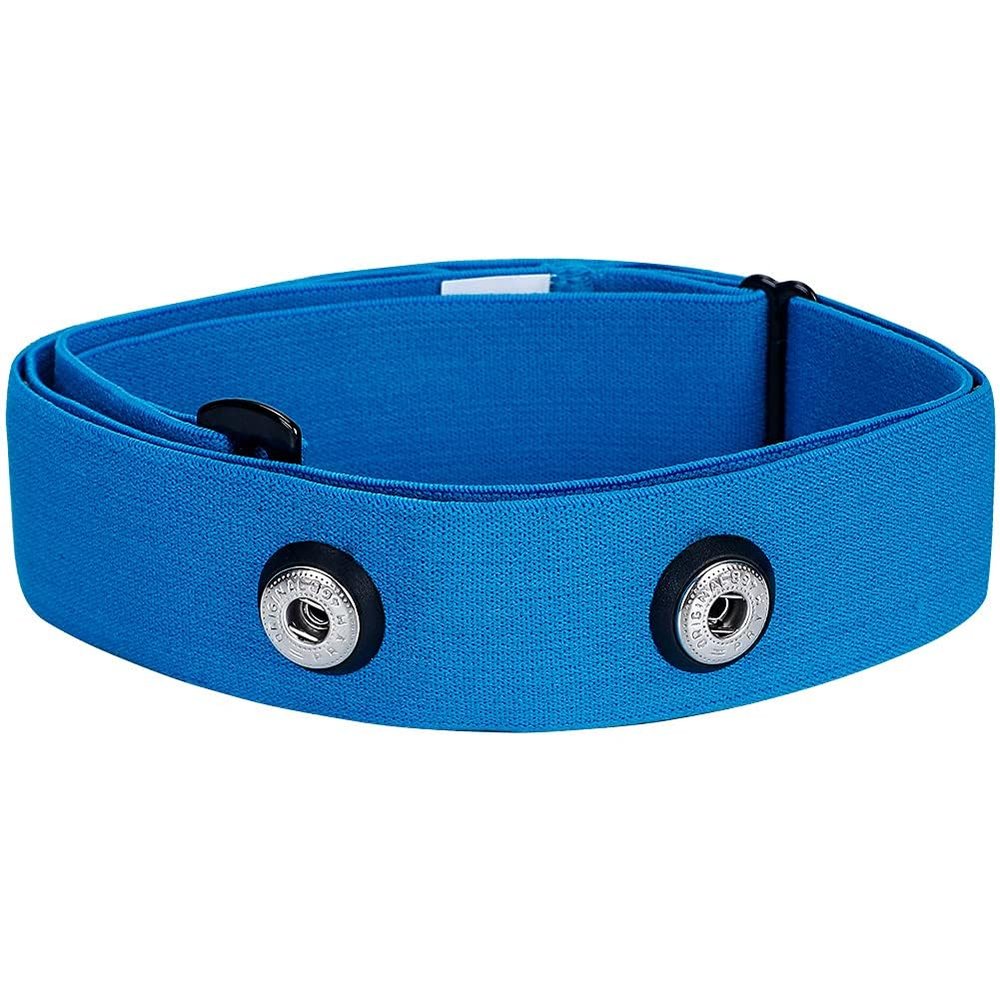 Rich Green Valley Chest Strap, Heart Rate Monitor Replacement Chest Strap,Soft Adjustable Fits for Polar Wahoo Tickr Garmin Chest Belt Standard,Blue